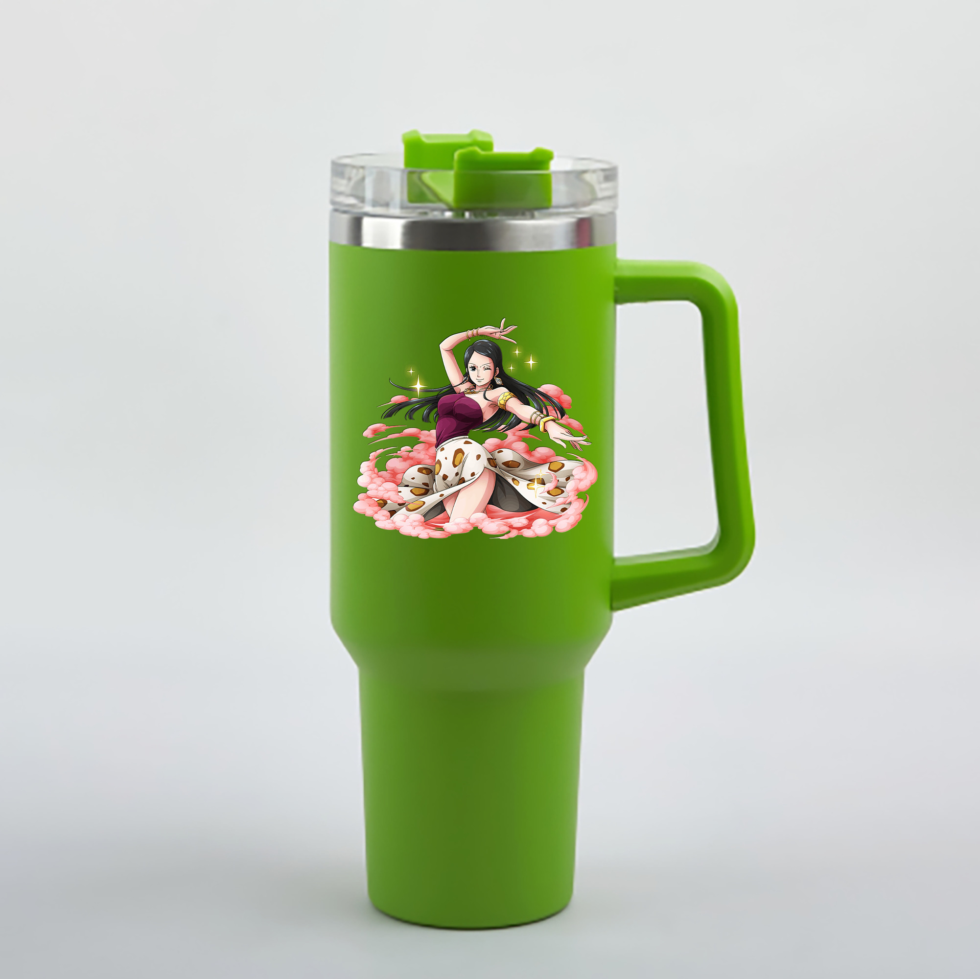 ワンピース ニコ・ロビン ONE PIECE Nico Robin 1200mL車用タンブラー - クリスタルステッカー（プラスチックストロー付き）